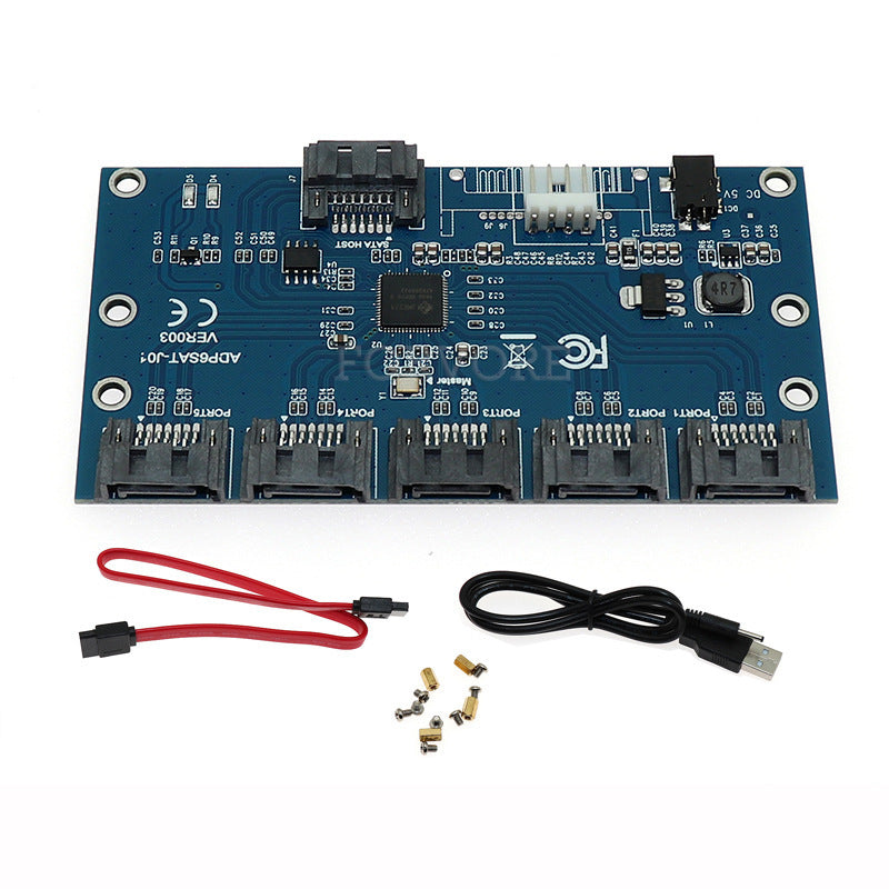 SATA Hard Disk Adapter Card 1 To 5 SATA Port Multiplier Adapter Card My Store