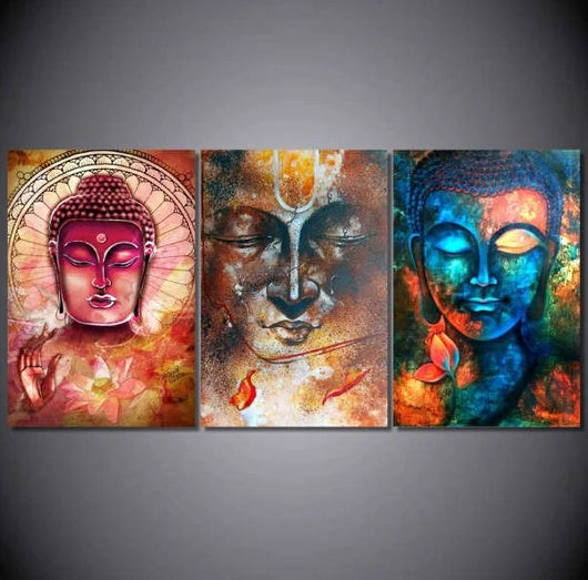 Buddha triple decorative painting My Store