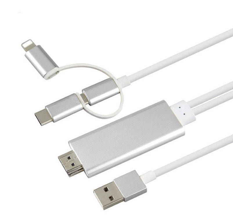Type-C To HDMI Three In One Mobile Phone Projection Cable My Store