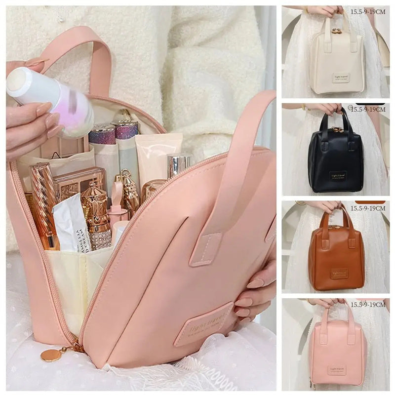 Shell Shape PU Leather Cosmetic Bag Makeup Pouch Tote Travel Wash Bags My Store