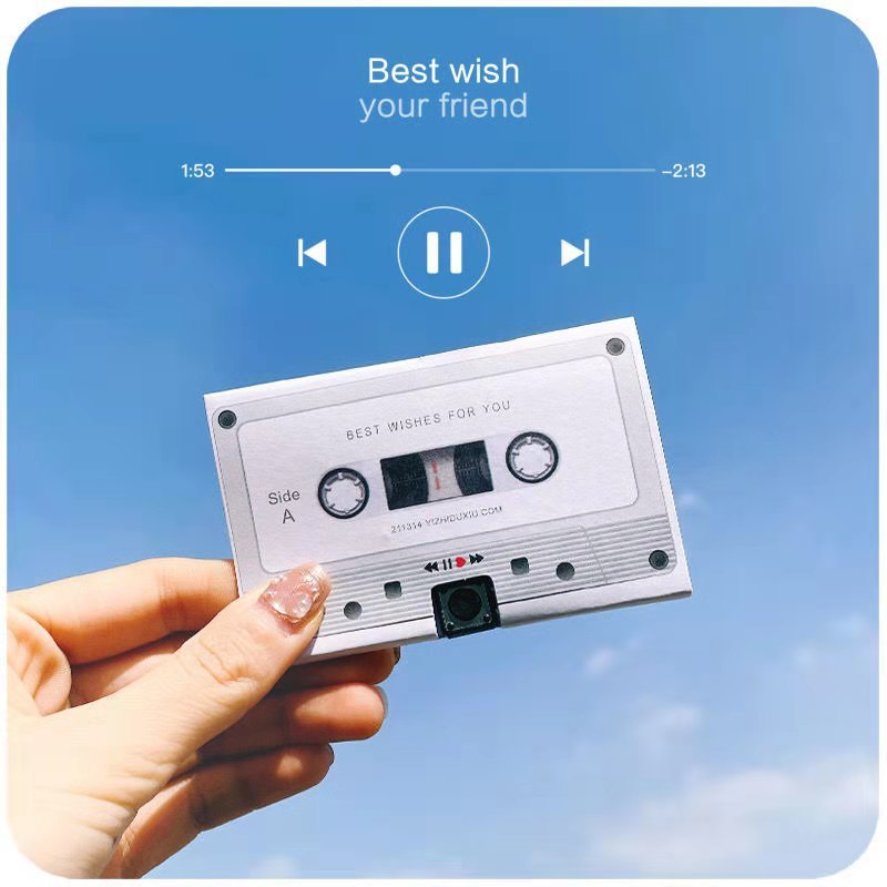 DIY Recording Chip Phonograph Confession Greeting Card Music Box Birthday Card My Store