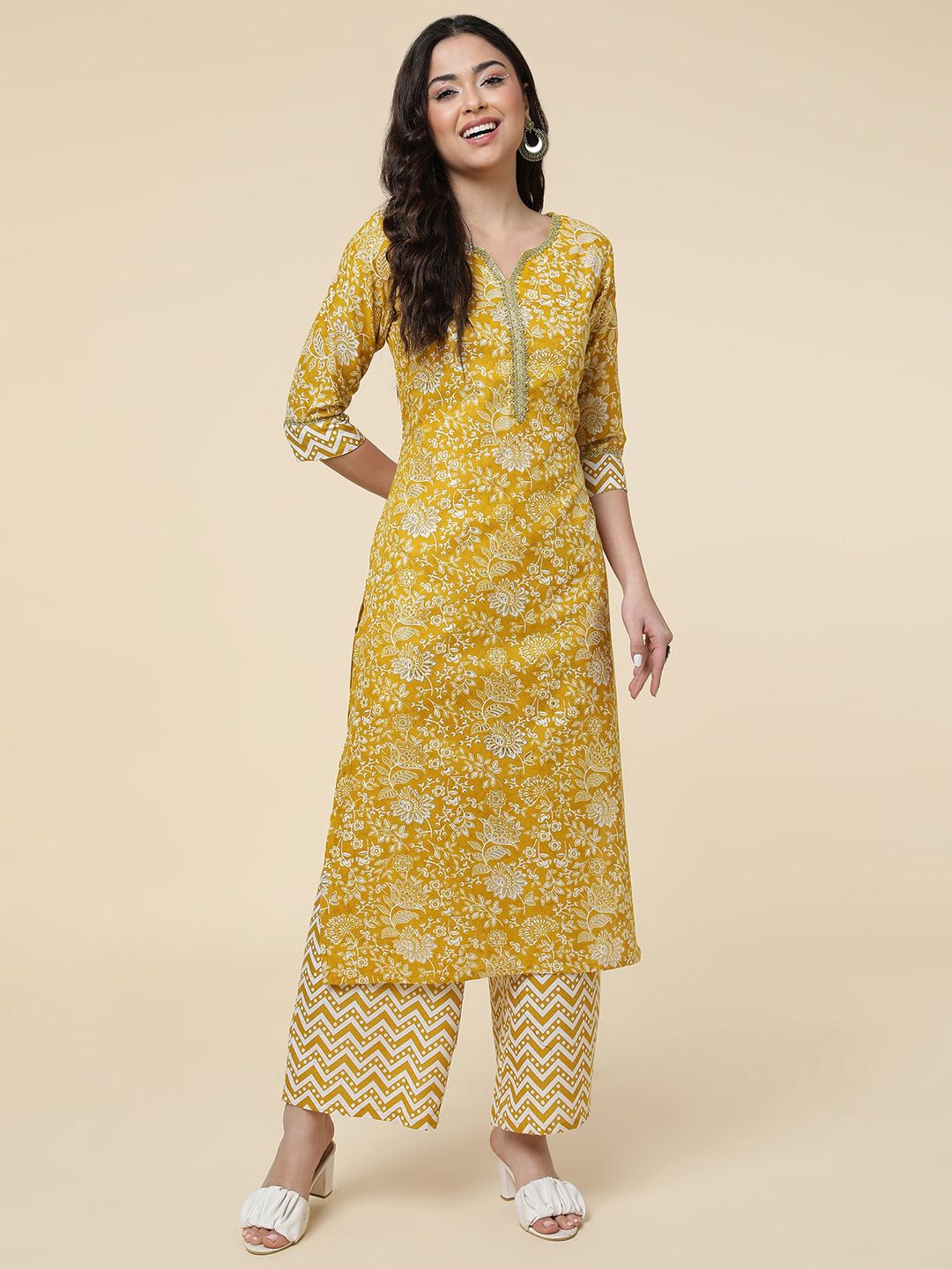 Stylish Casual Wear Straight Kurti Pant Set Dropshipera