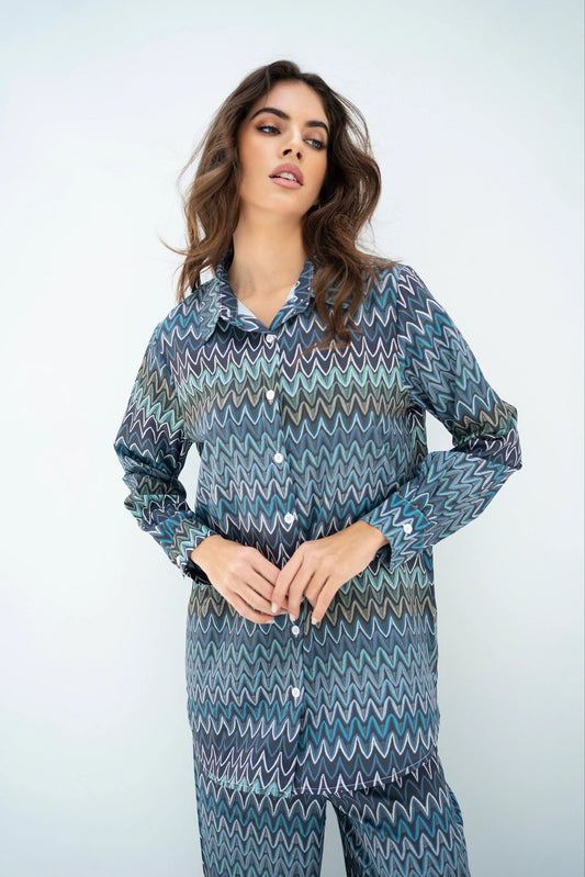 Navy Blue Korean Style Women's Co Ord Set Dropshipera