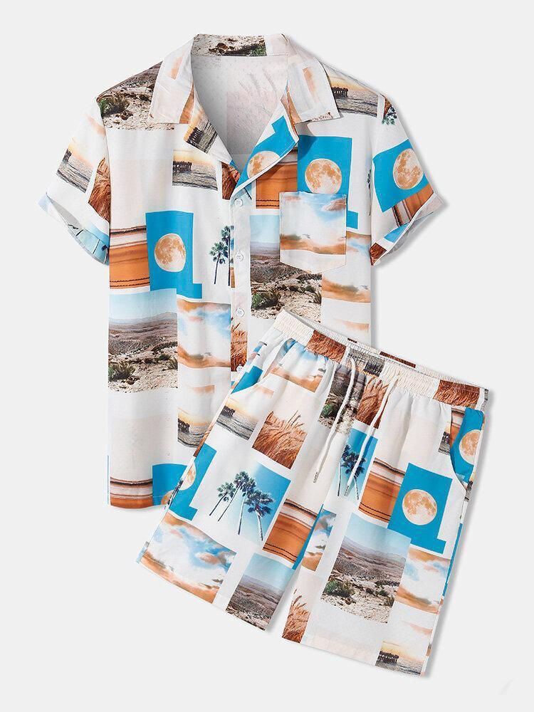 Men's Shirt And Shorts Set Short Sleeve Dropshipera