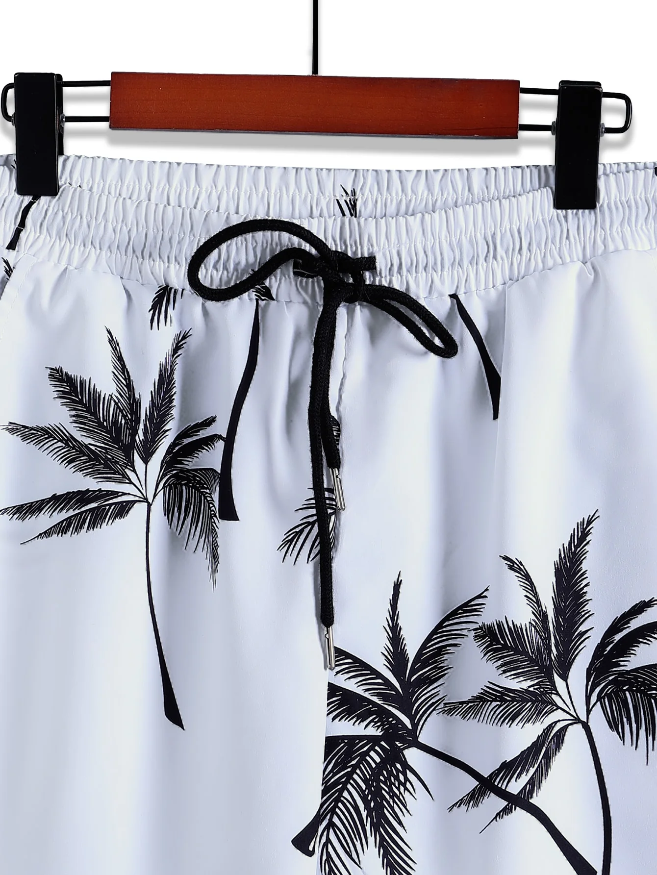 Palm Tree Print Men's Shirt And Shorts Set Short Sleeve Dropshipera