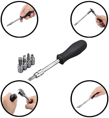 Drive Mechanic Tools Kit Ratchet Screwdriver Sockets Kit Metric Multi Purpose Combination Tool Case Set 46 in 1Pcs Dropshipera