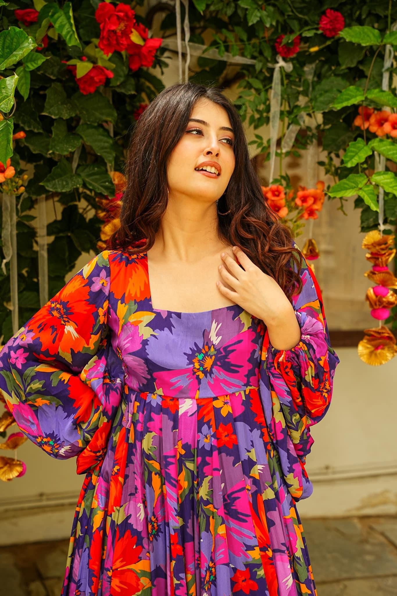 Multi Color Beautiful and Stylish Full Flair Gown for Women Dropshipera
