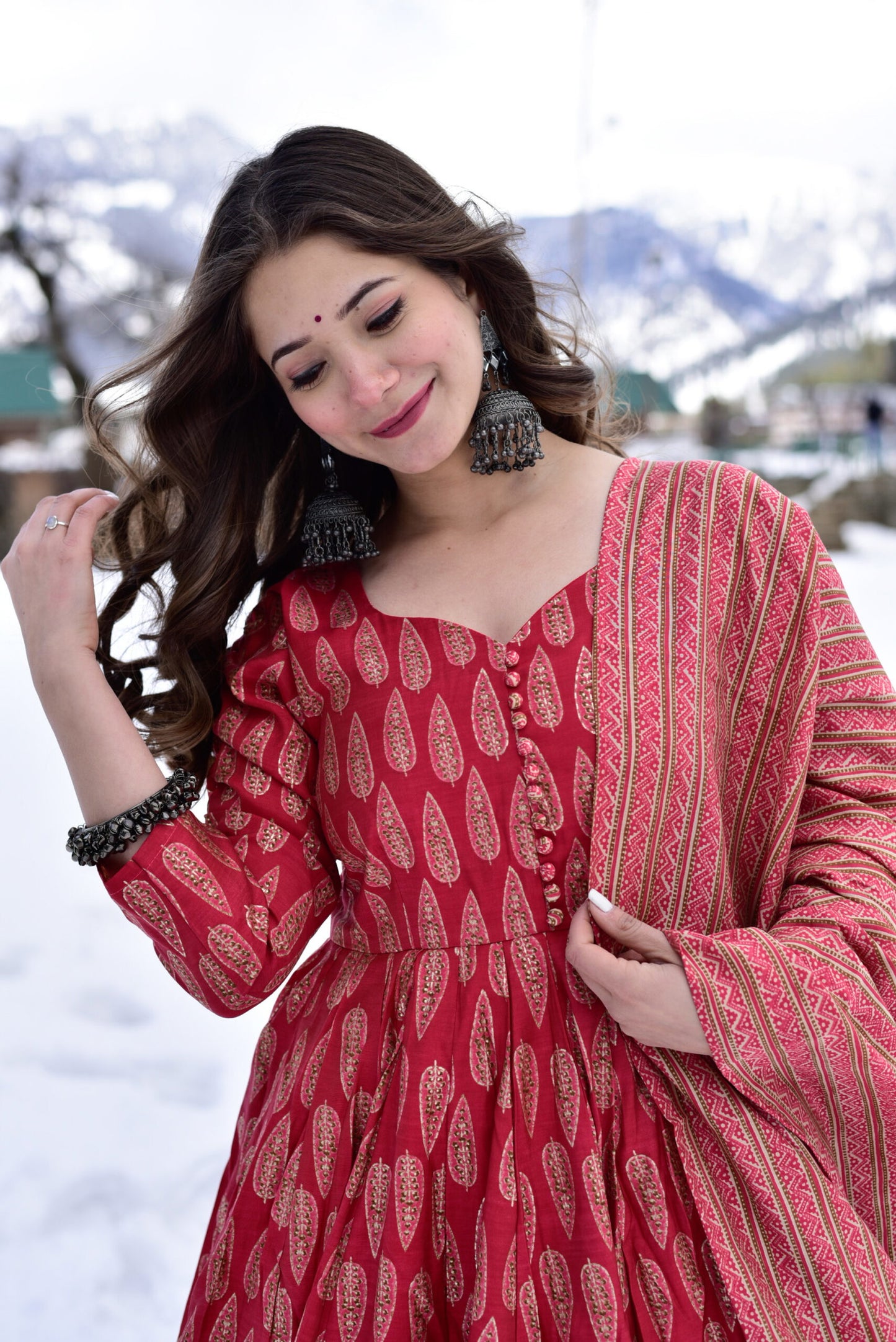 Glamorous Crimson Red Colour Fancy And Elegant partywear For Women Dropshipera