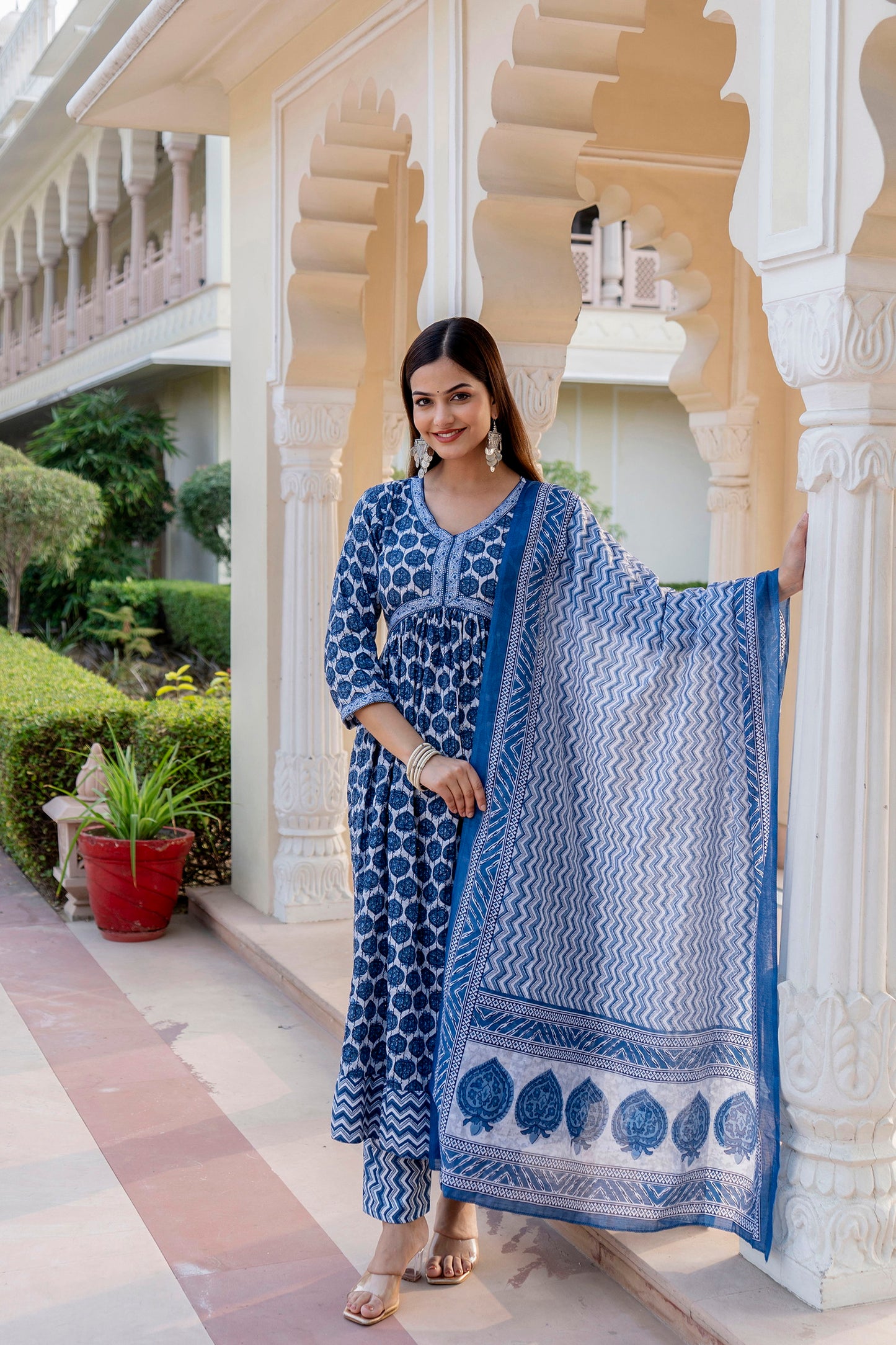 Women Rayon Kurta Pant Dupatta Set Dropshipera