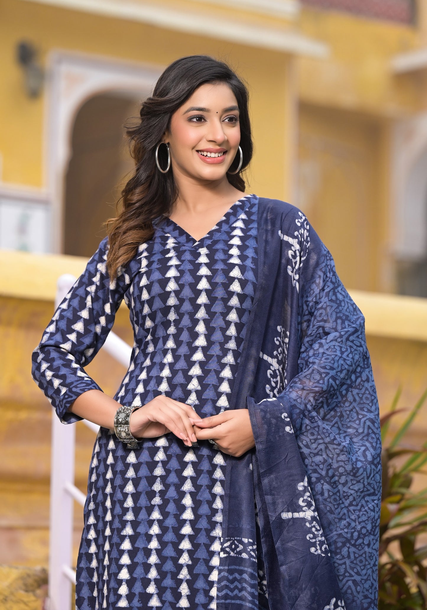 Blue Color Beautiful and Stylish Kutra set with Pant and Dupatta Dropshipera