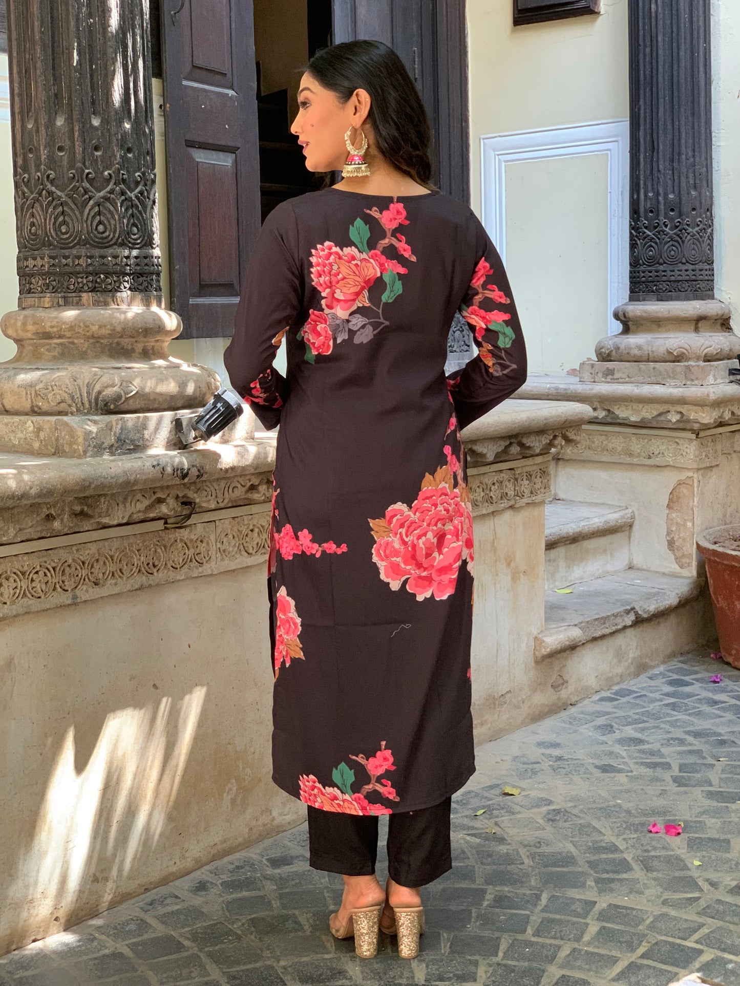 Designer Women Straight Kurta And Pant With Dupatta Set Dropshipera