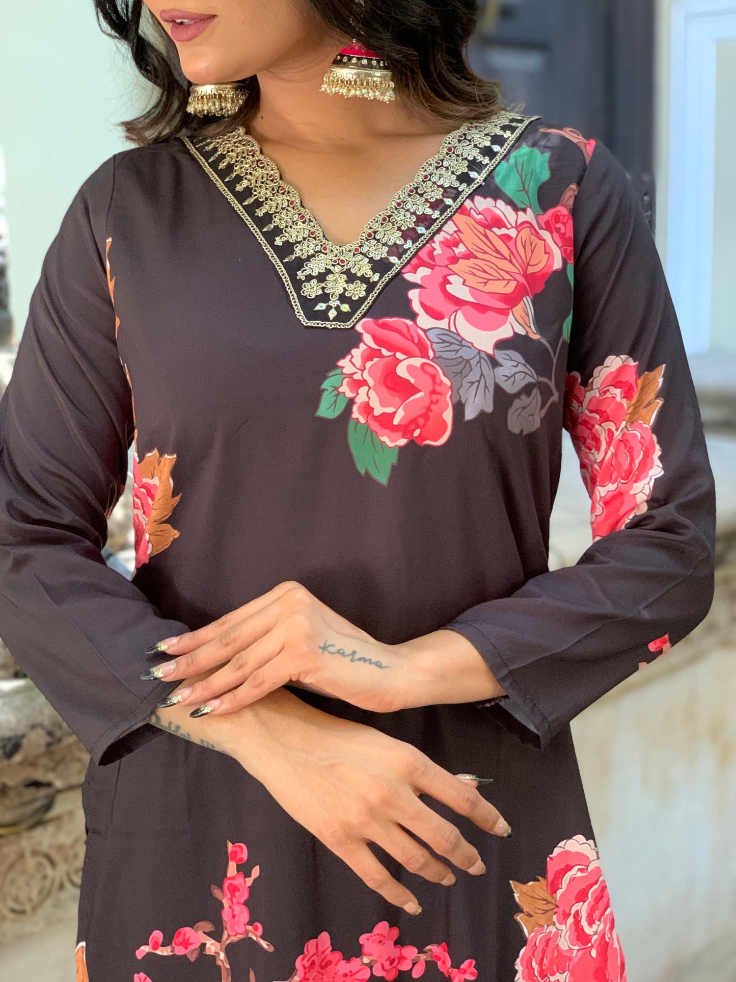 Designer Women Straight Kurta And Pant With Dupatta Set Dropshipera