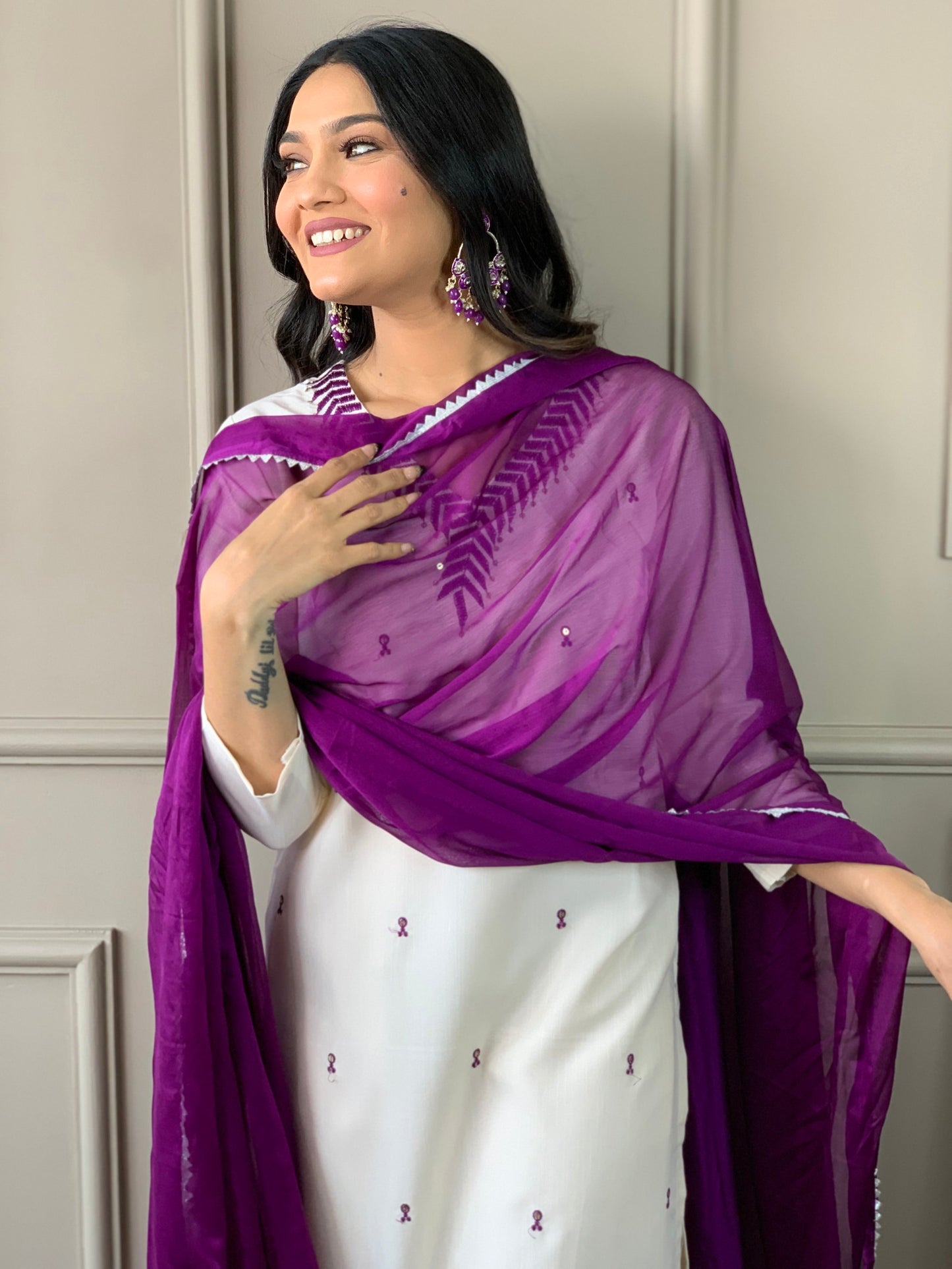 Designer Embroidery Sequnce Rayon Kurta Set with Bottom and Dupatta Dropshipera