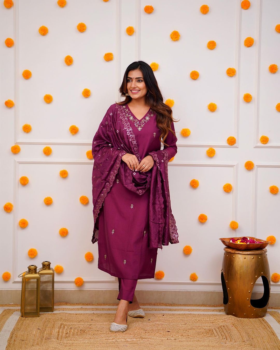 Designer Kurta set with Knee Bottom and Heavy Dupatta Dropshipera