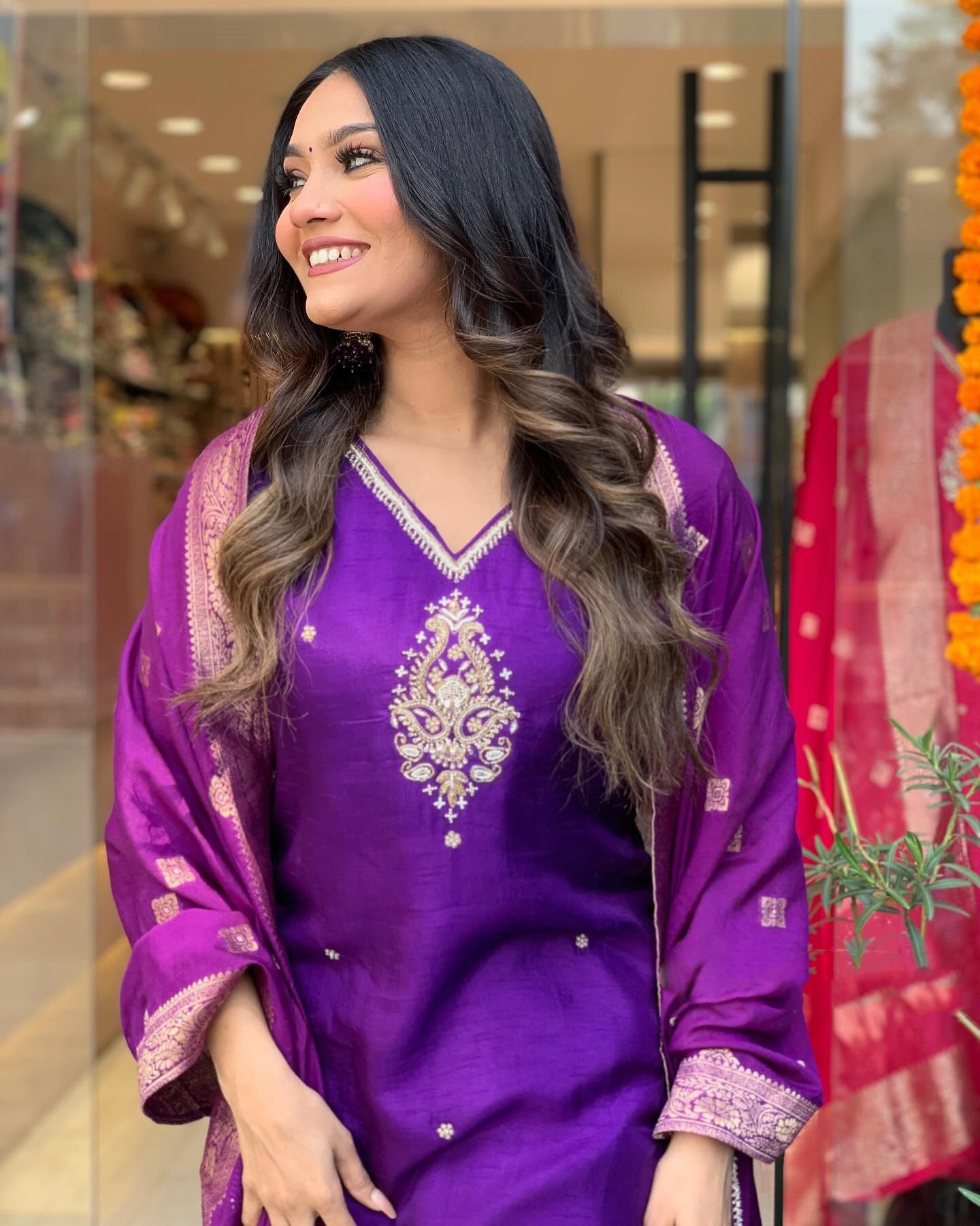 Designer Kurta set with Knee Bottom Pant and Beautiful Dupatta Dropshipera