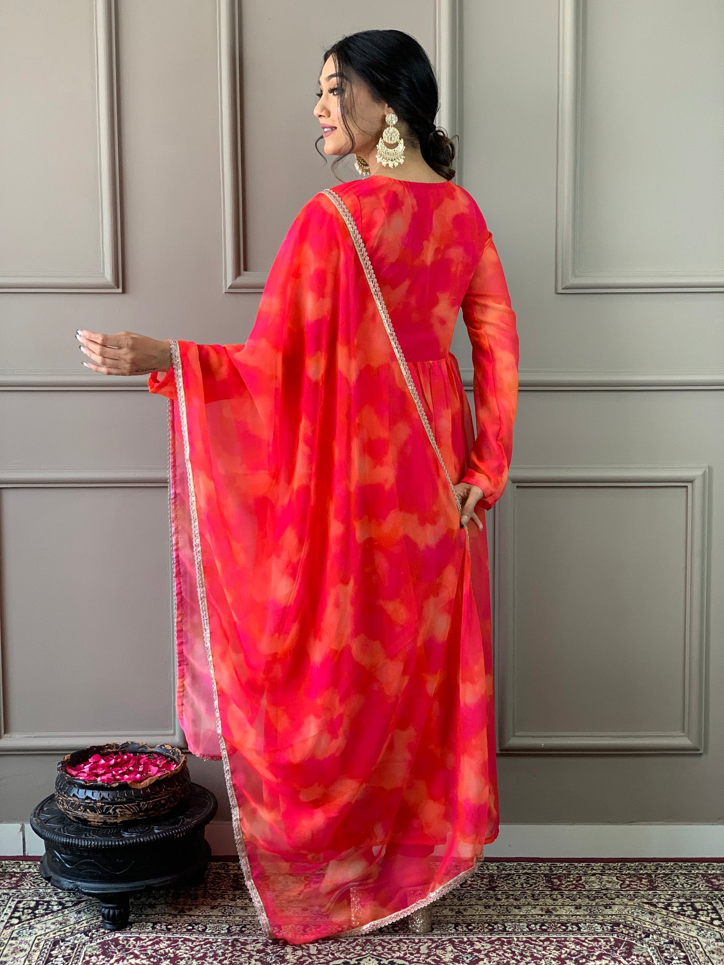 Beautiful Suit In Alia Design With Pant And Dupatta Dropshipera