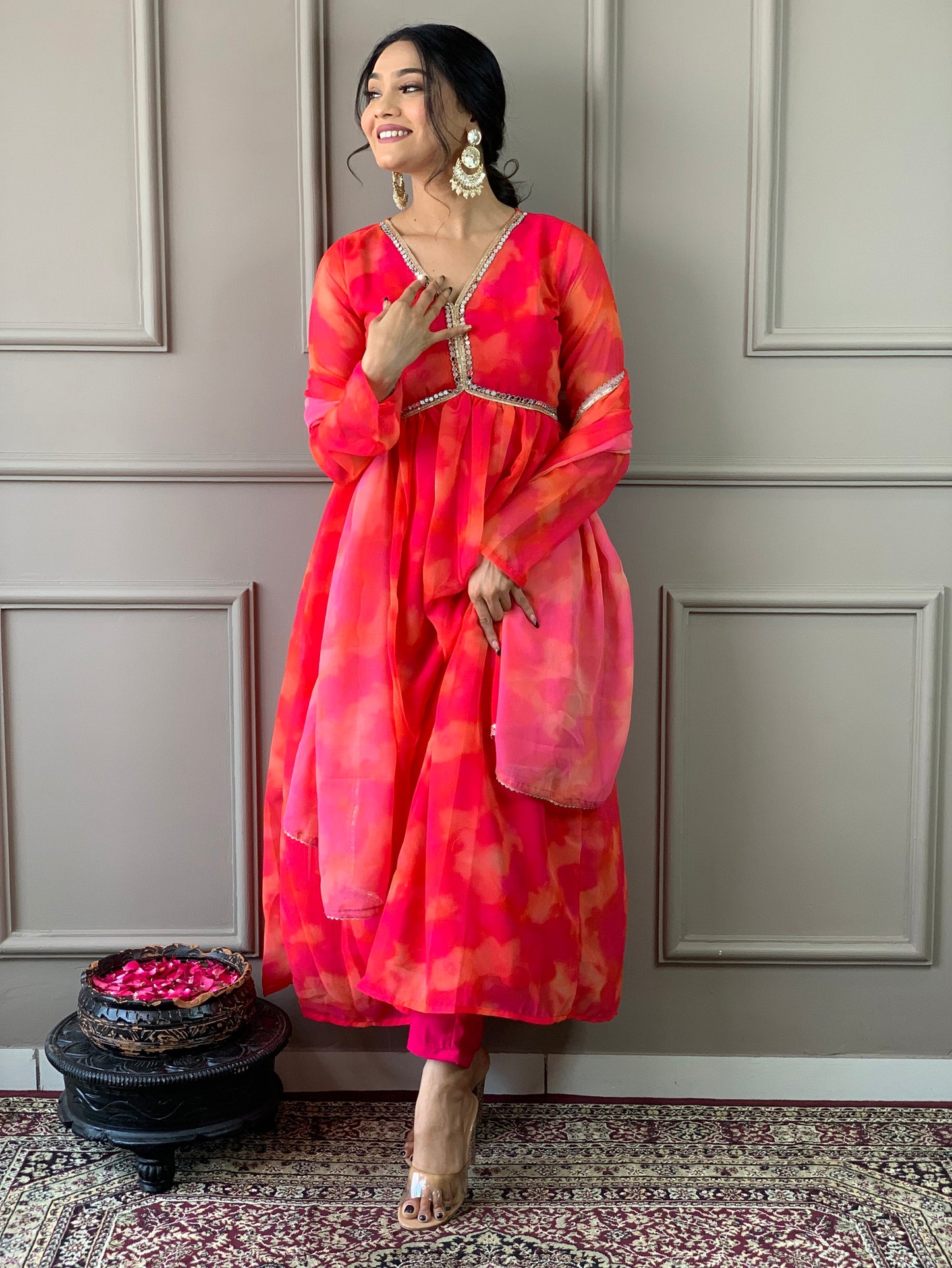 Beautiful Suit In Alia Design With Pant And Dupatta Dropshipera