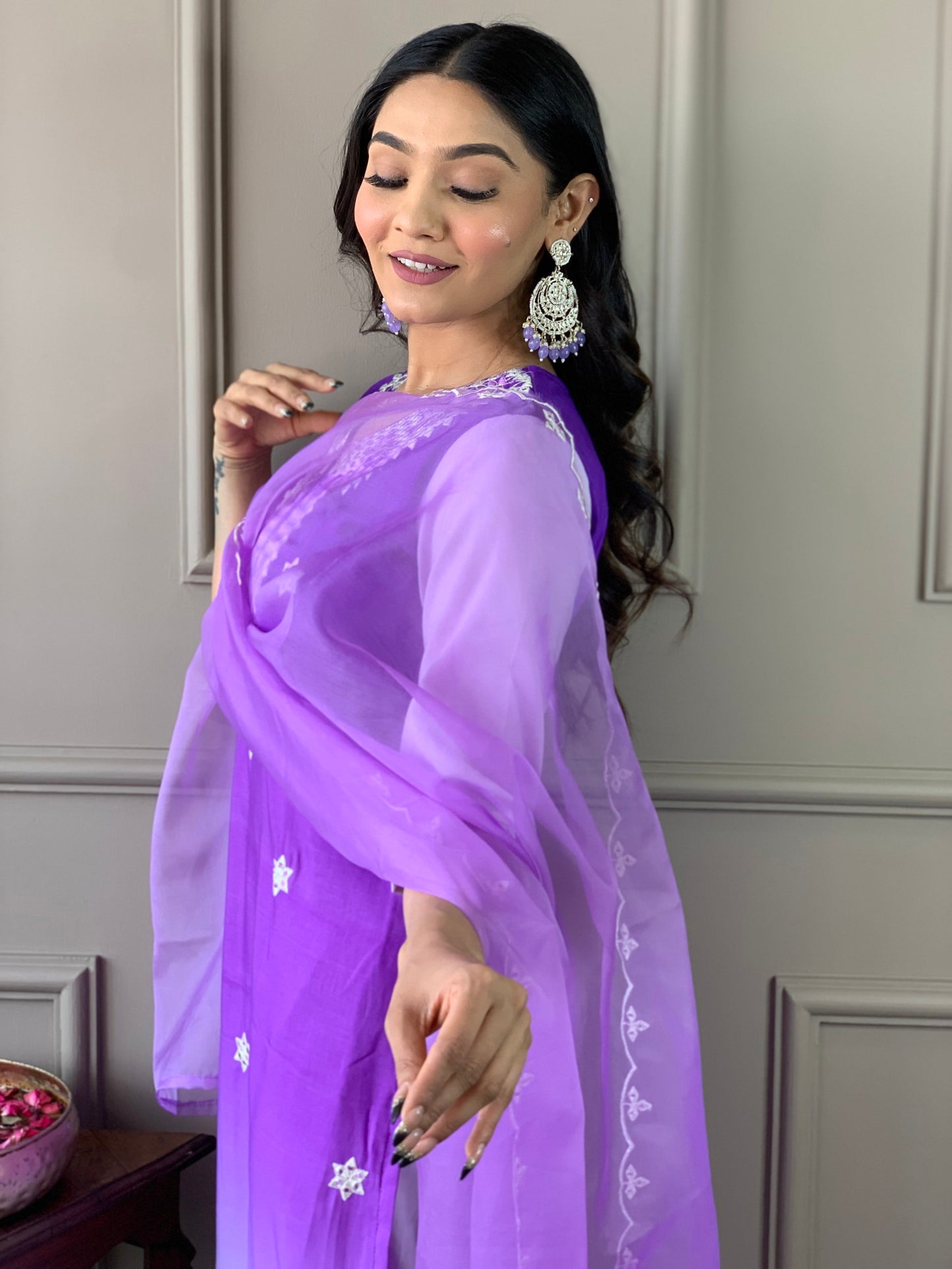 Beautiful Designer Kurta With Pant And Dupatta Dropshipera