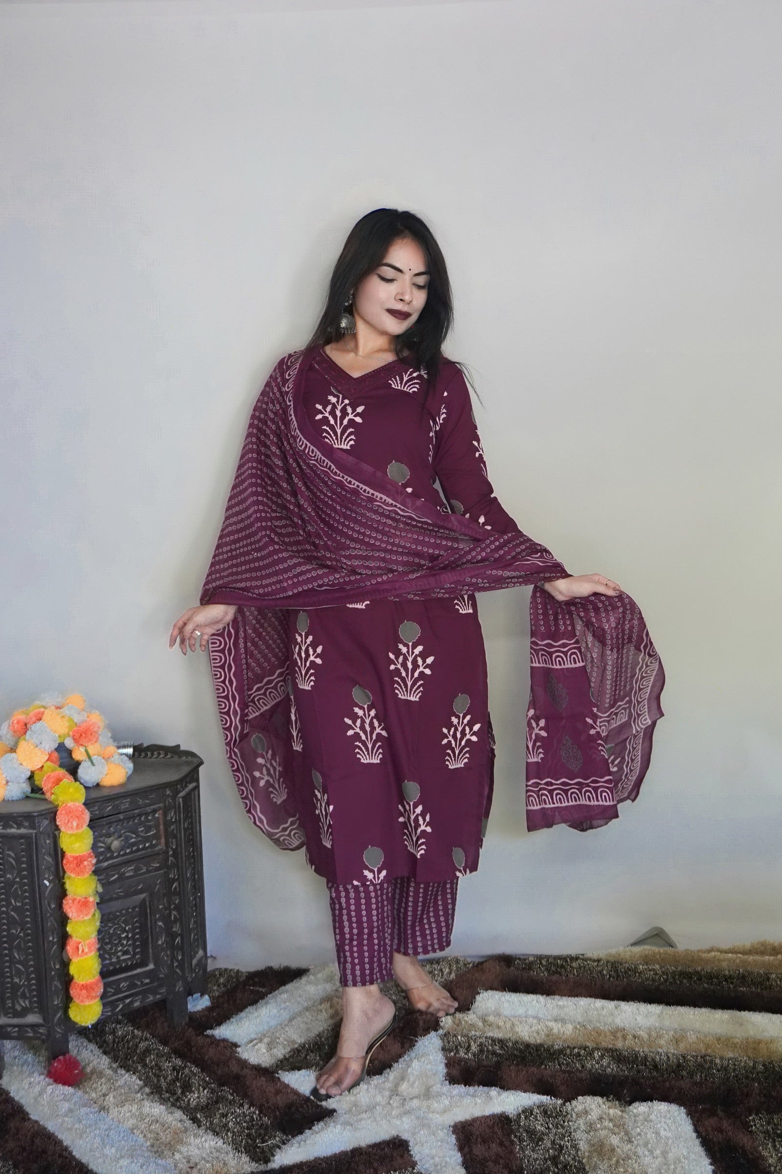 New Beautiful Design Rayon Suit With Bottom And Dupatta Dropshipera