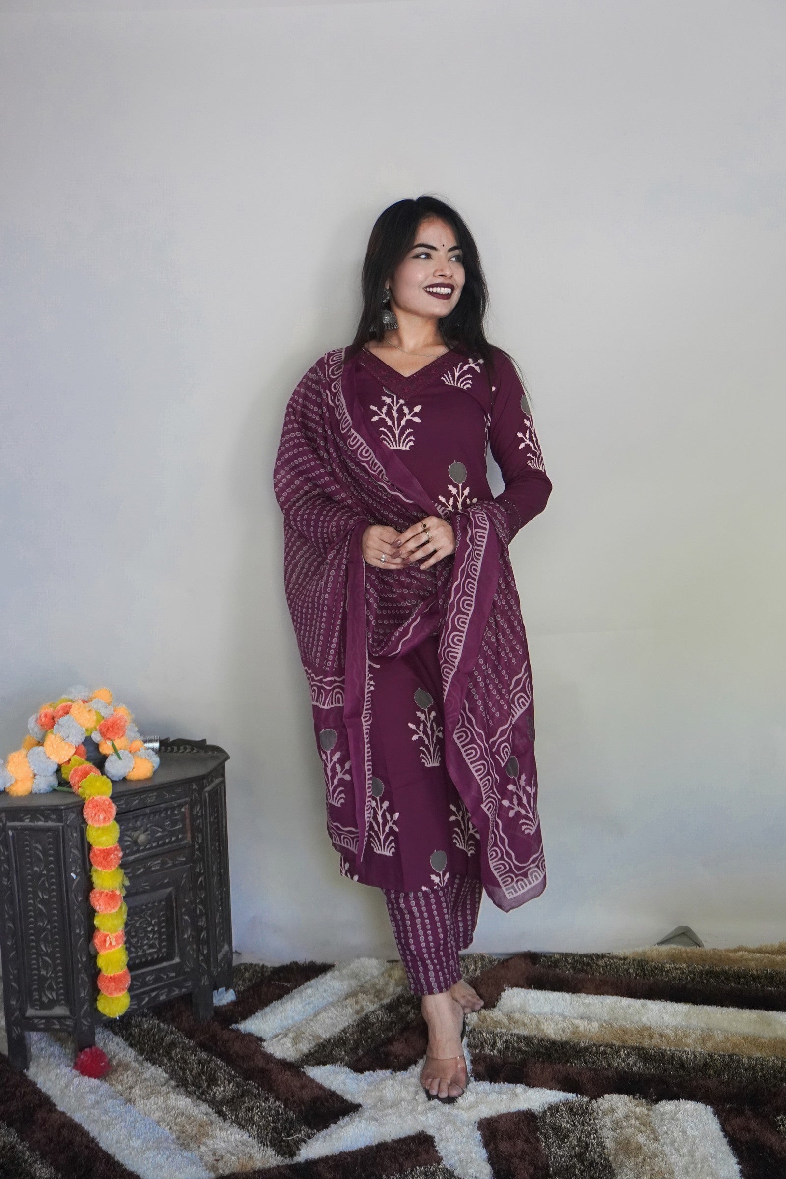 New Beautiful Design Rayon Suit With Bottom And Dupatta Dropshipera