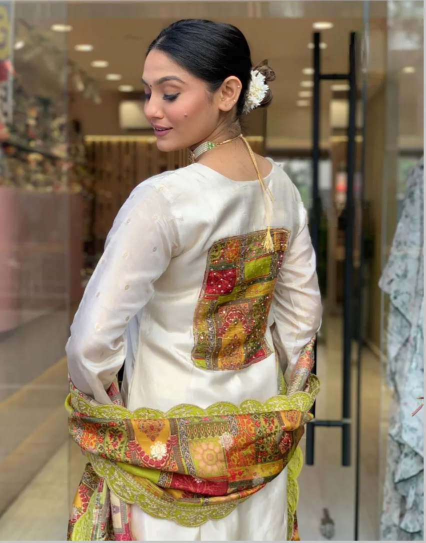 Designer Pure Viscose Jacquard Kurta With Pant And Heavy Dupatta Dropshipera