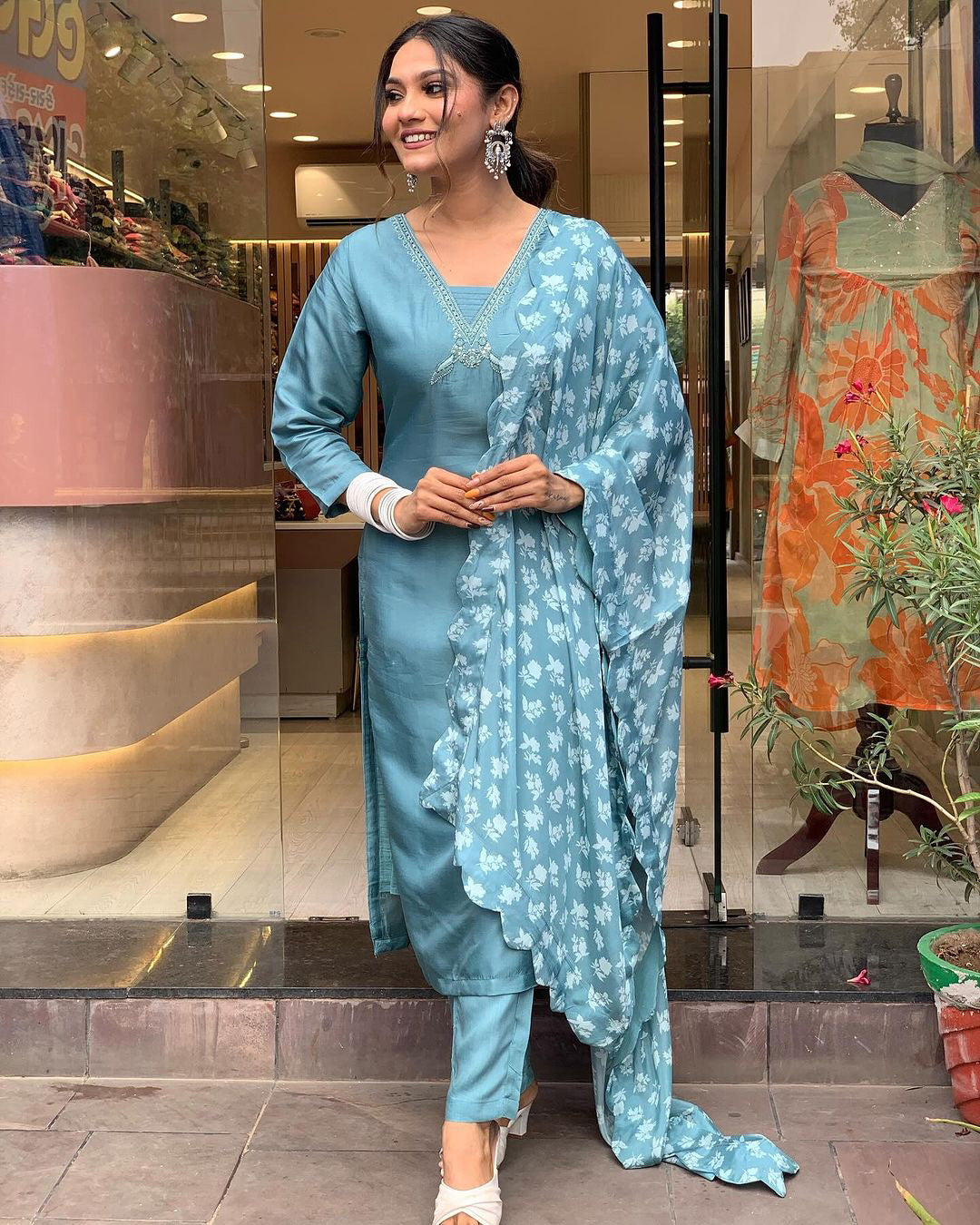 New Catalog Launched Women Viscose Kurta With Pant And Digital Print Dupatta Set Dropshipera
