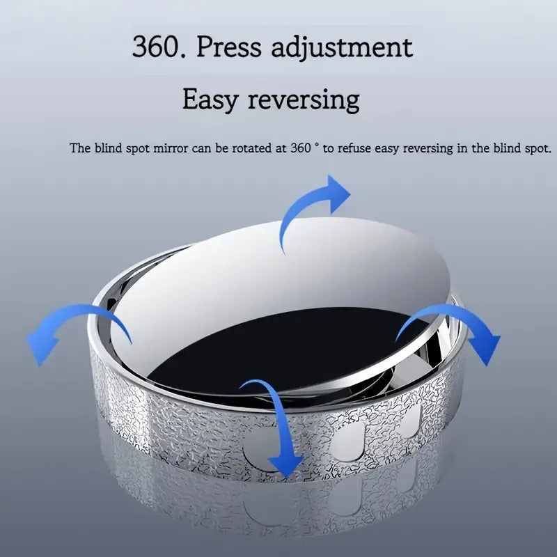 360 Degree Car Wide Angle Round Convex Blind Spot rear Mirror for Cars/Bikes/Motorcycle Mojo