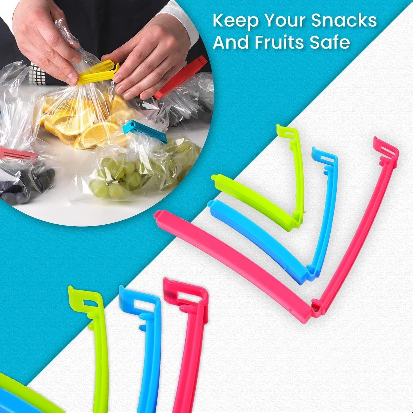 Plastic Bag Food Clips (18 Pcs) Mojo
