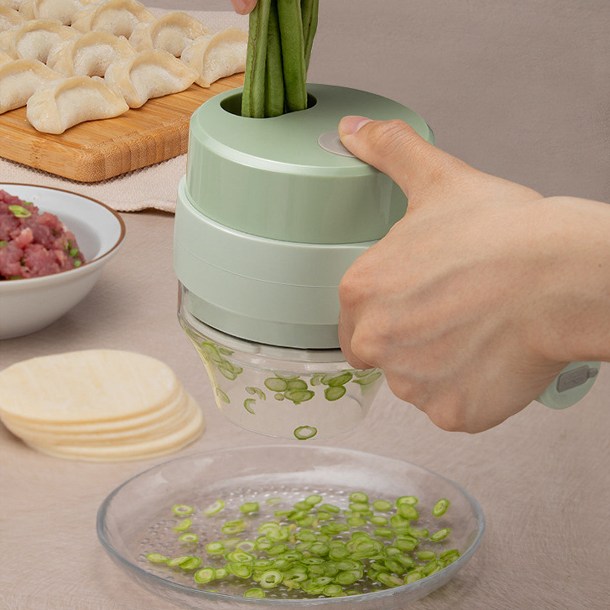 4 In 1 Handheld Electric Vegetable Cutter Mojo