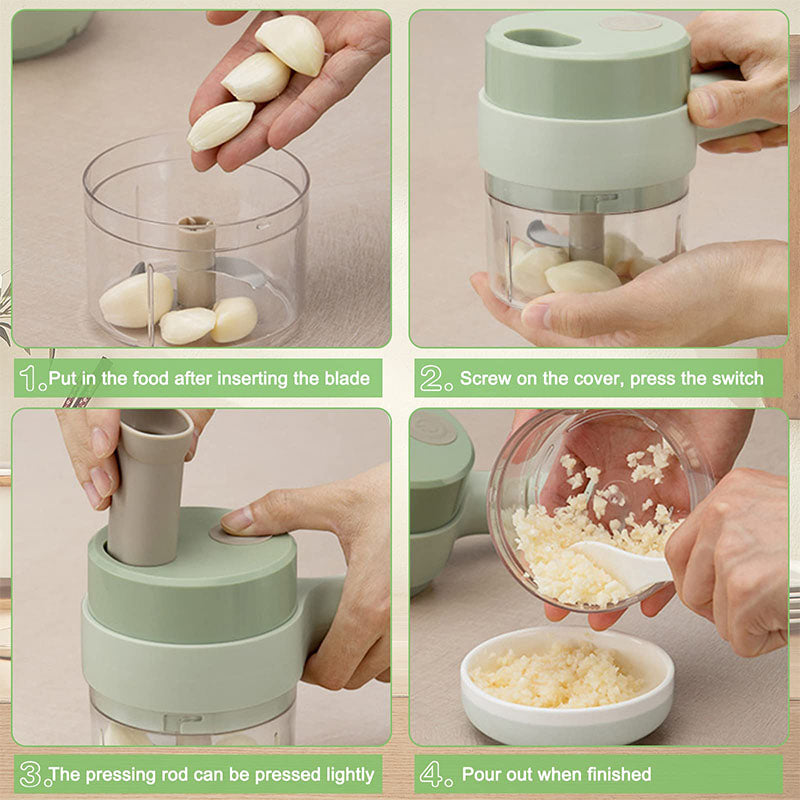 4 In 1 Handheld Electric Vegetable Cutter Mojo