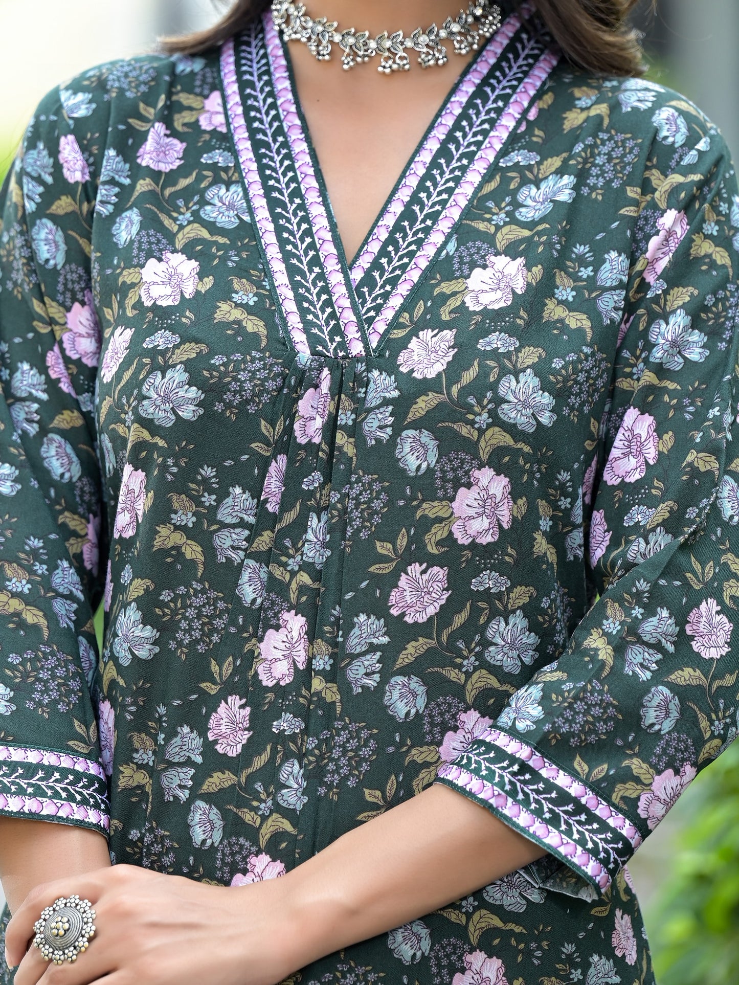 Women's Printed Kurta With Pant and dupatta Dropshipera