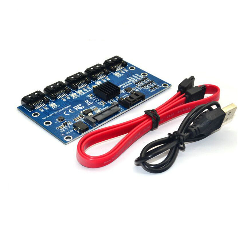 SATA Hard Disk Adapter Card 1 To 5 SATA Port Multiplier Adapter Card My Store