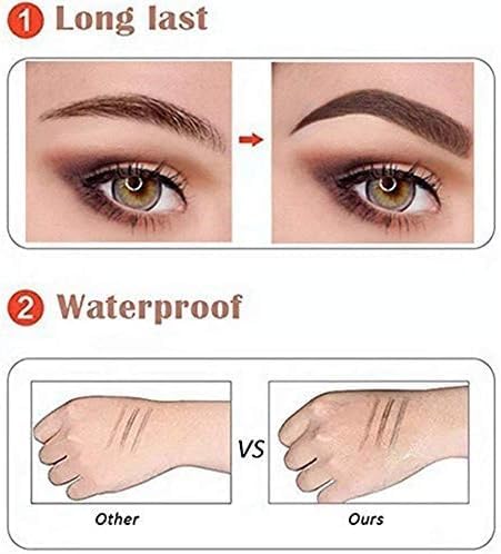 Eyebrow Pen with Pointed Tip Eyebrows Liquid Makeup Pencil Long Lasting Waterproof Fork Tip Eyebrow Tattoo Pen (Multicolor) 18277