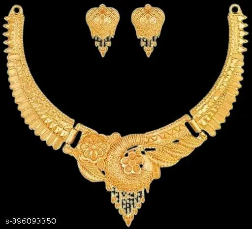New Tready Golden Jewellery Set for Women 19670