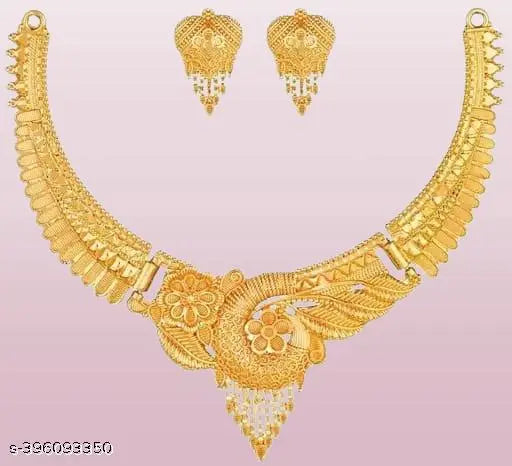New Tready Golden Jewellery Set for Women 19670