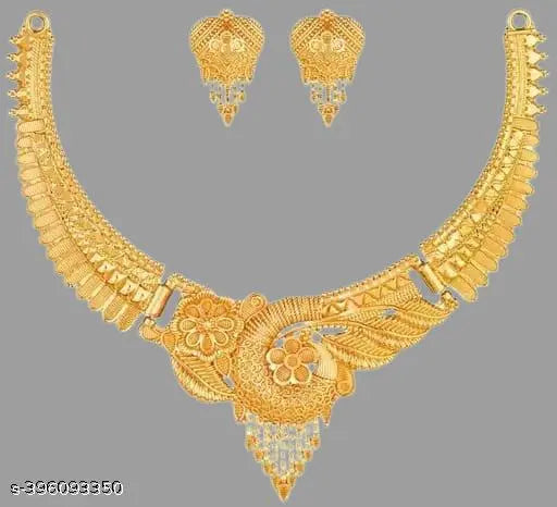 New Tready Golden Jewellery Set for Women 19670
