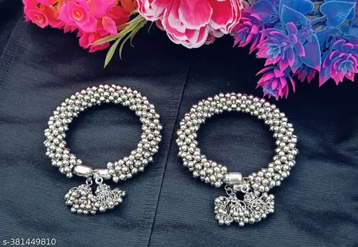 Silver Sterling Silver Kada (Pack of 2) 13069