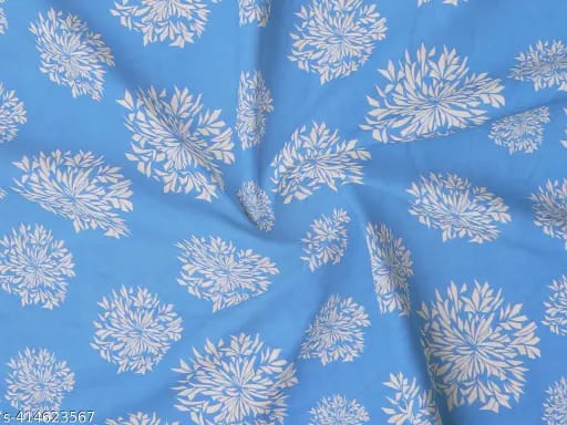 Super Soft Glace Cotton All Round Elastic Fitted Double Bed Bedsheet with 2 Pillow Covers-72x78x8 20027