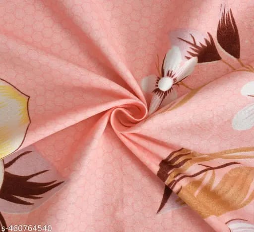 Super Soft Glace Cotton All Round Elastic Fitted Double Bed Bedsheet with 2 Pillow Covers-72x78x8 20027