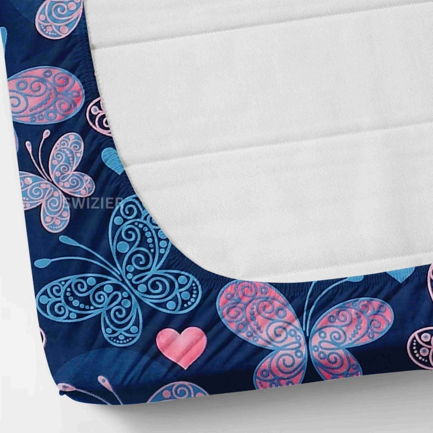 Super Soft Glace Cotton All Round Elastic Fitted Double Bed Bedsheet with 2 Pillow Covers-72x78x8 20027