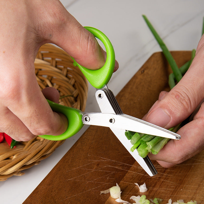 Steel Onion Cutting Knife Herb Seaweed Spice Scissors Kitchen Scissor Kitchen Gadgets My Store