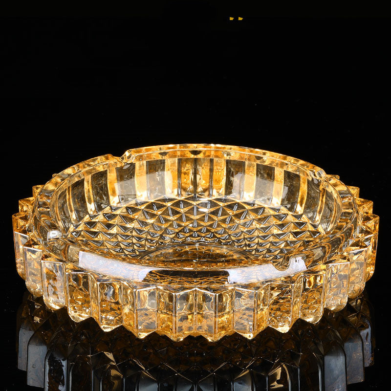 Creative Gold Oversized Crystal Glass Ashtray My Store