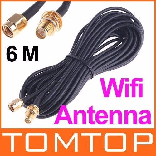 6 m wifi wireless network card router antenna extension cable RG174 pure copper feeder My Store