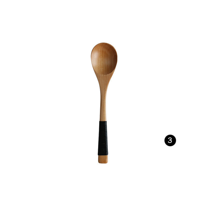 Japanese Style Wooden Bamboo Spoon Fork Cooking Utensil My Store