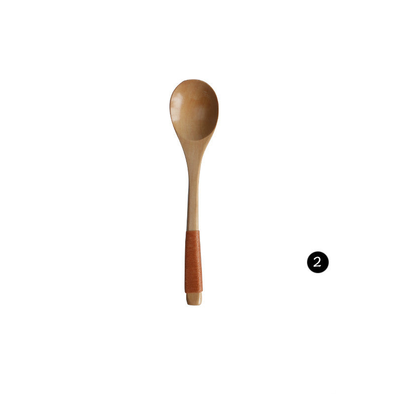 Japanese Style Wooden Bamboo Spoon Fork Cooking Utensil My Store