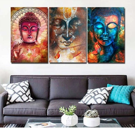 Buddha triple decorative painting My Store