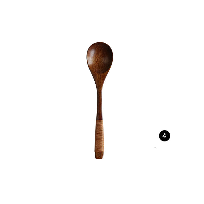 Japanese Style Wooden Bamboo Spoon Fork Cooking Utensil My Store