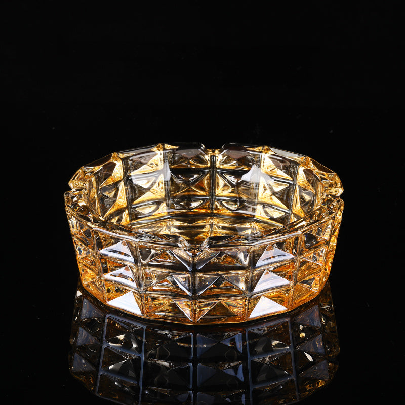 Creative Gold Oversized Crystal Glass Ashtray My Store