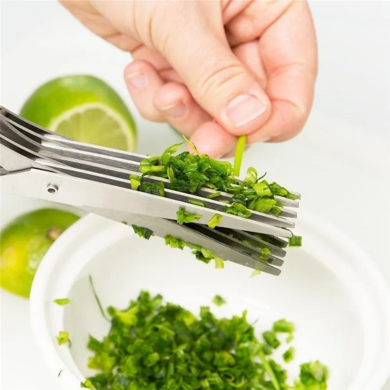 Steel Onion Cutting Knife Herb Seaweed Spice Scissors Kitchen Scissor Kitchen Gadgets My Store