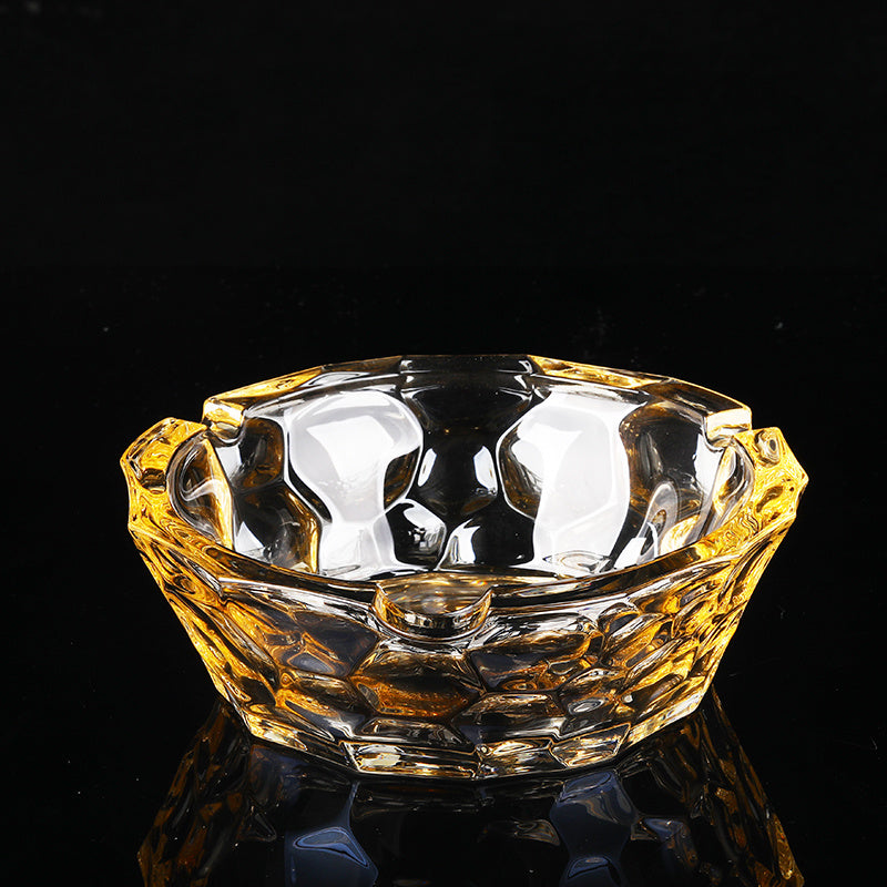 Creative Gold Oversized Crystal Glass Ashtray My Store